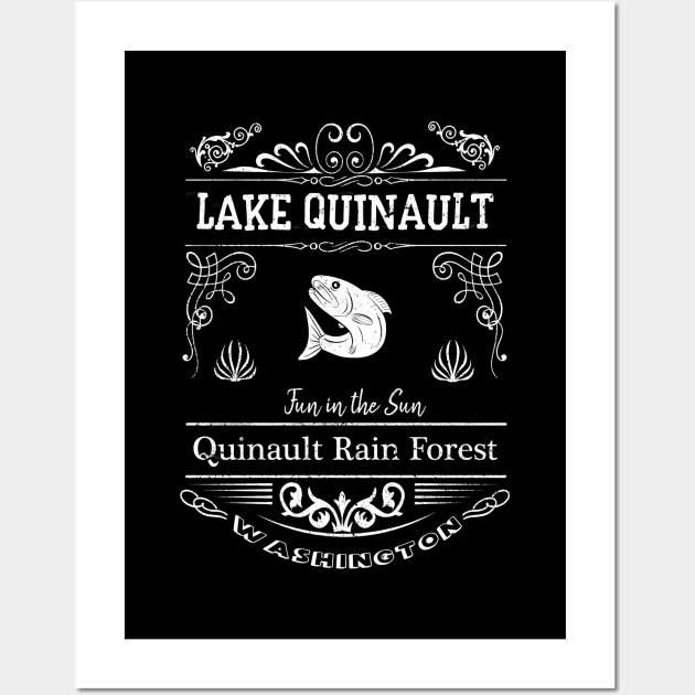 Lake Quinault Washington travel souvenir Wall Art by artsytee